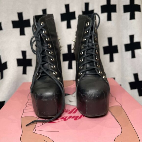 Jeffrey Campbell Lita Spike Boot - Black Size 6.5 - Picture 3 of 8